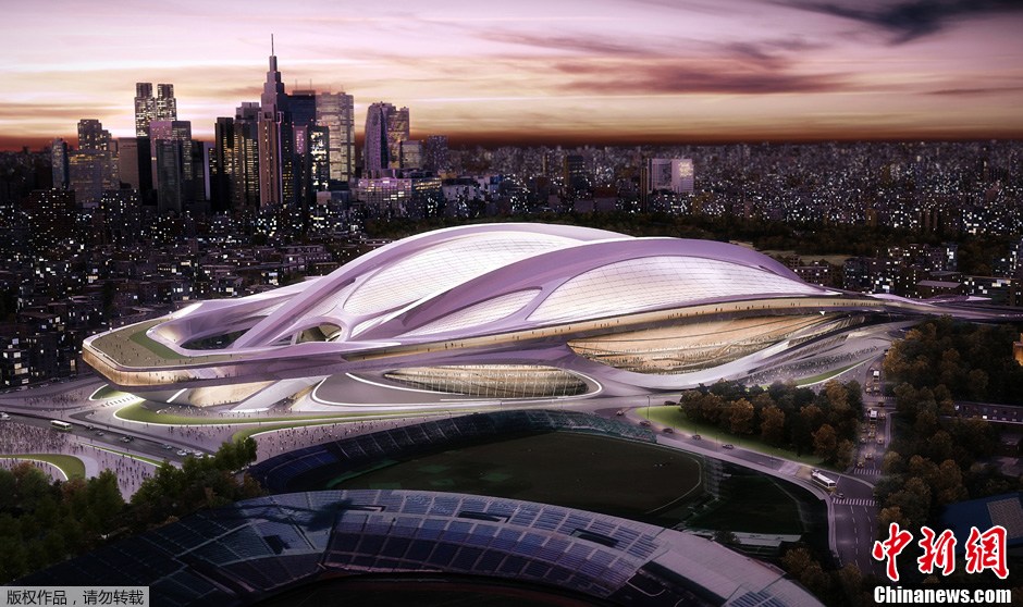 9月9日，2020年東京奧運(yùn)會和殘奧會籌備委員會公布了日本新國家體育場效果圖。