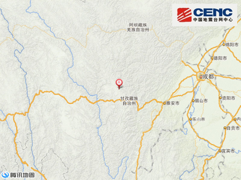 　　據(jù)中國(guó)地震臺(tái)網(wǎng)速報(bào)稱(chēng)，11月22日16時(shí)55分，四川省甘孜藏族自治州康定縣（北緯30.3度，東經(jīng)