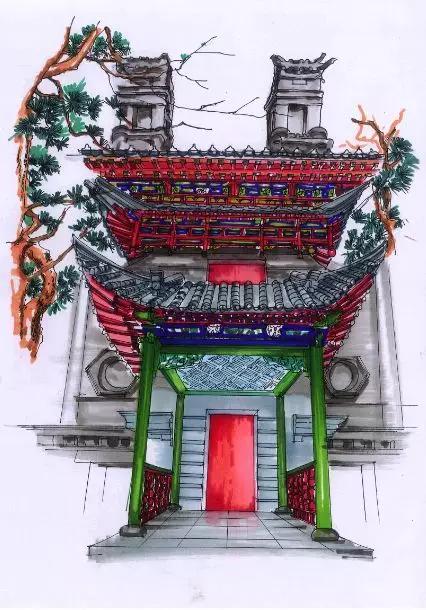 明艷的紅、生機(jī)的綠、深沉的藍(lán)、古樸的灰，足見博雅樓的獨(dú)特韻味。