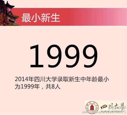 2014川大新生花邊數(shù)據(jù)。 圖據(jù)四川大學(xué)官方微博