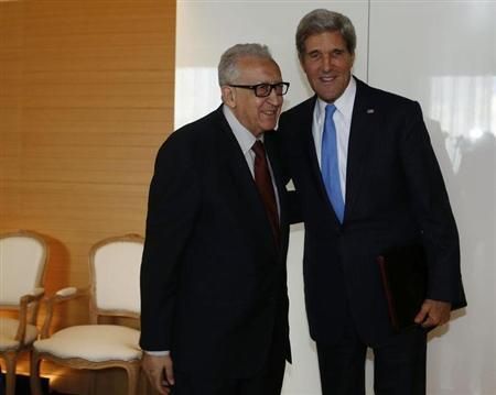 聯(lián)合國-阿盟敘利亞問題特使卜拉西米12日與克里進(jìn)行會(huì)談。