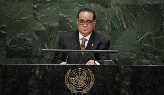 9月27日，朝鮮外相李洙墉在聯(lián)大發(fā)表講話。