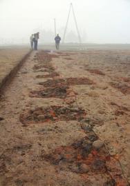 　　鋸齒狀的大型建筑基址。