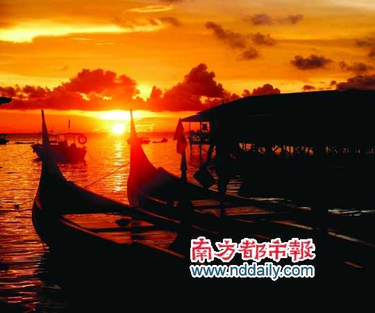 馬布村的日落。