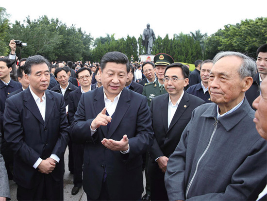 2012 年12 月，習(xí)近平任中共中央總書記后首次離京，即到改革前沿的廣東考察