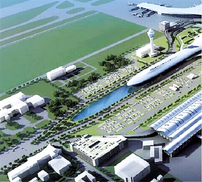 新鄭機(jī)場T2航站樓全面封頂 比T1航站樓大3倍。
