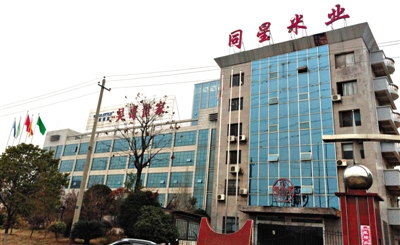 月11日，婁底市經(jīng)濟(jì)技術(shù)開發(fā)區(qū)內(nèi)，同星米業(yè)和吳哥世家兩家公司因借貸資金鏈斷裂，公司大門緊鎖。新京報(bào)記