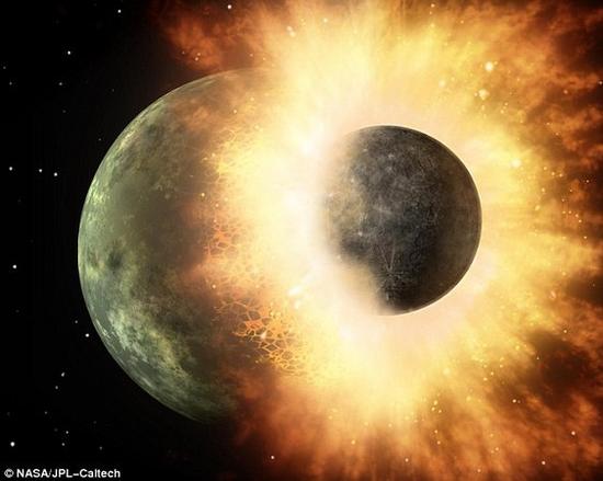 資料圖片：科學家說，45億年前跟忒伊亞行星的一場相撞，把水資源帶到了地球。