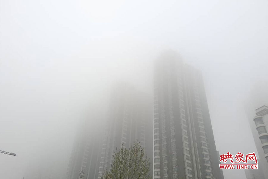 鄭州現(xiàn)大霧天氣，宛若仙境