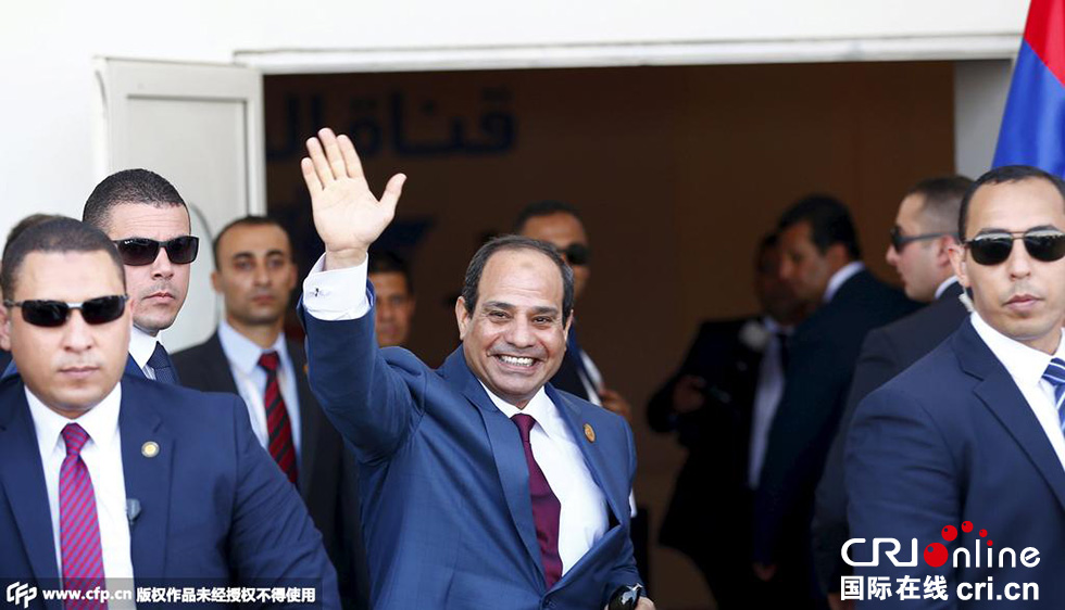 埃及為新蘇伊士運河的開通舉行盛大的慶祝儀式，埃及總統(tǒng)塞西出席。