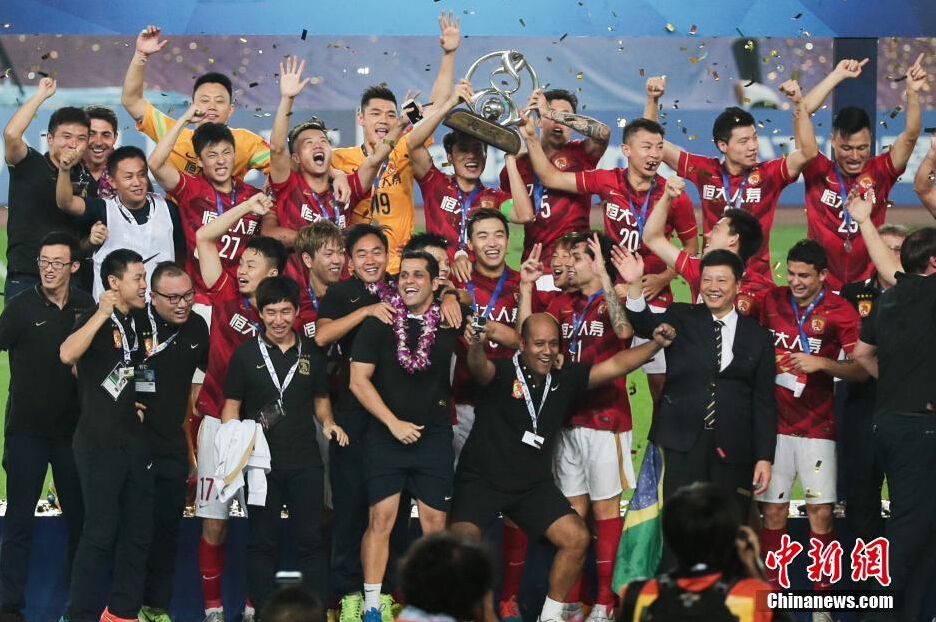 恒大隊(duì)主場(chǎng)1球獲勝，三年內(nèi)第二次獲得亞冠冠軍。