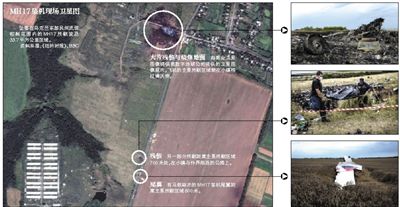 馬航MH17客機(jī)殘骸照片顯示，其機(jī)身上有許多細(xì)小孔洞。多名專(zhuān)家分析稱(chēng)，這些孔洞或是飛機(jī)被導(dǎo)彈爆炸后飛散的彈片擊中所致。