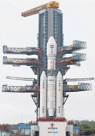 印度最新研制的地球同步衛(wèi)星發(fā)射火箭“馬克III型”(Mark III)。