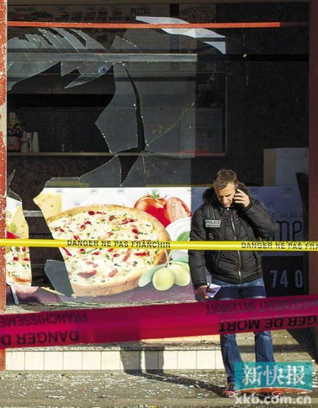 法國東部羅訥省一餐館8日發(fā)生爆炸。 新華社發(fā)