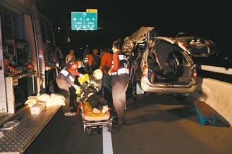 嘉義縣八十二號快速道路發(fā)生死亡車禍，造成二死一重傷慘劇。