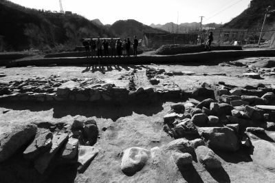 遼代鐵匠們的居住遺址。京華時報記者王海欣攝