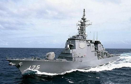 資料圖：日本宙斯盾級(jí)導(dǎo)彈驅(qū)逐艦妙高號(hào)(DD175)。