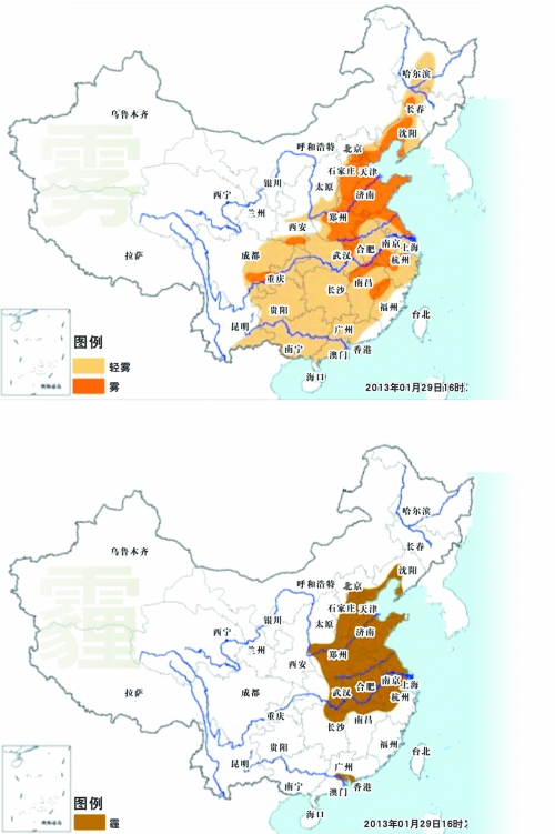 北京、天津、石家莊等屬嚴(yán)重污染，鄭州、武漢等屬重度污染