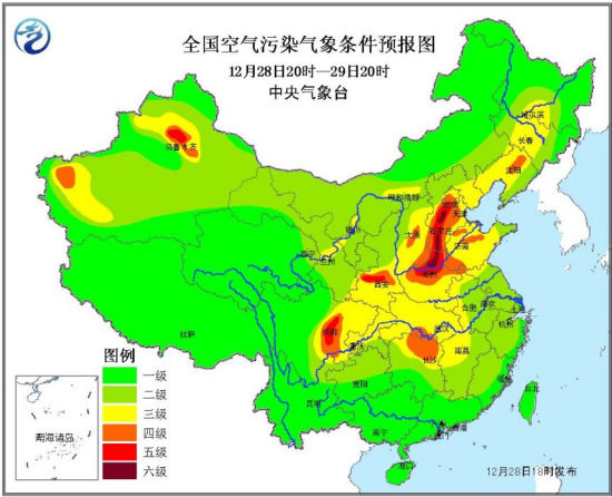 京津魯及冀中南、豫北將有輕到中度霾局地重度霾